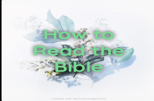 How to Read the Bible